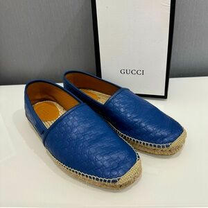 Gucci Leather Espadrille Loafers